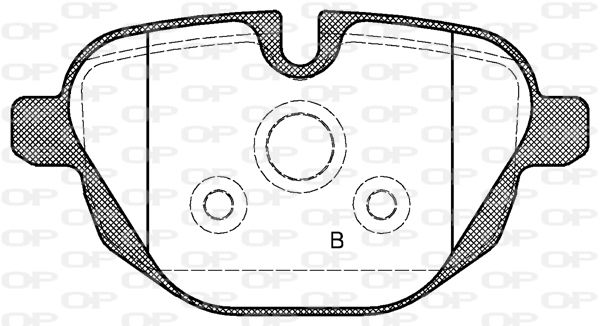 OPEN PARTS Комплект тормозных колодок, дисковый тормоз BPA1421.00
